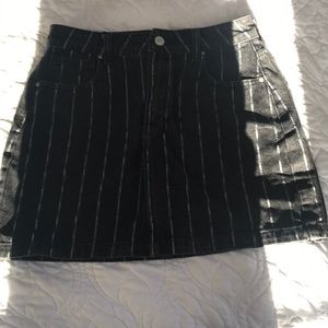 Black and white stripped skirt